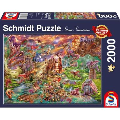 Puzzle SCHMIDT SPIELE Le tr&eacute;sor des dragons 2000 pi&egrave;ces