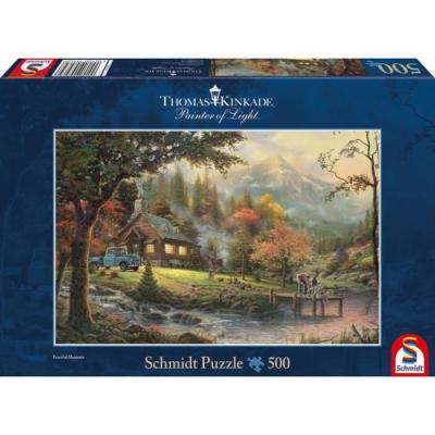 Puzzle 500 pi&egrave;ces - Kinkade : Idylle Au Bord de l'Eau
