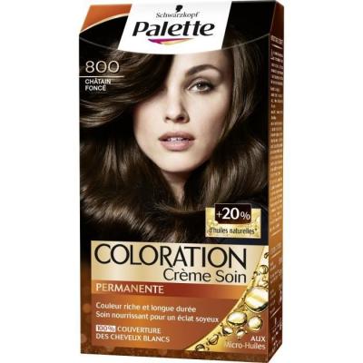 Ch&acirc;tain, cr&egrave;me colorante durable, masque soin &agrave; l'huile d'abricot