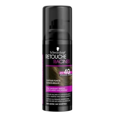SCHWARZKOPF Spray Retouche Racines Imm&eacute;diat - Ch&acirc;tain Fonc&eacute; - 120 ml