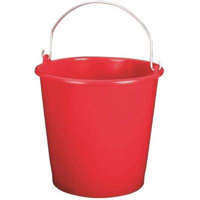 ALUMINIUM ET PLASTIQ Seau m&eacute;nage 10 L, gradu&eacute; Rouge