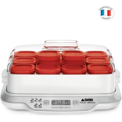 SEB Yaourti&egrave;re SEB Multidelices Express 12 pots Rouge