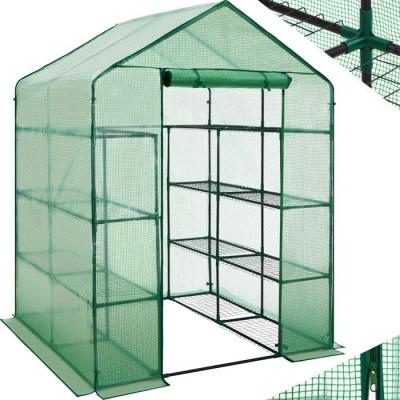 Tectake serre de jardin souple 2,04 m&sup2; 143x143x195cm 401860