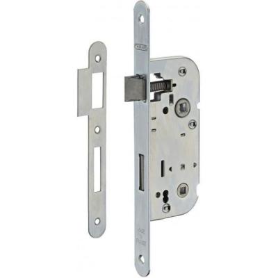 Serrure encastrable &agrave; condamnation z/br pour porte sdb/wc 40 mm
