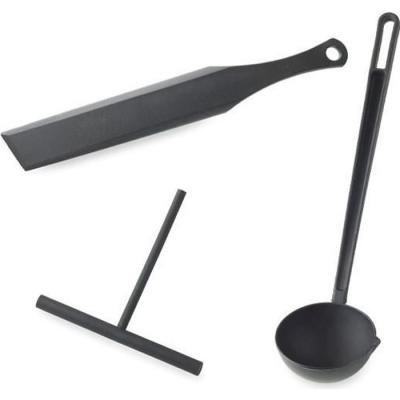 Chevalier Diffusion Set 3 ustensiles &agrave; cr&ecirc;pes Noir