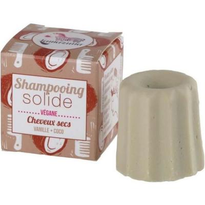 Lamazuna Shampoing Solide Vanille Coco Cheveux Secs, 55g