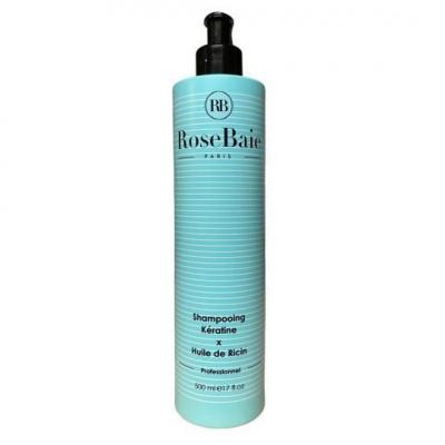 Shampooing k&eacute;ratine et huile de ricin RoseBaie 500 ml