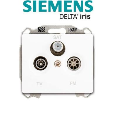 Siemens - prise tv/fm/sat blanc delta iris