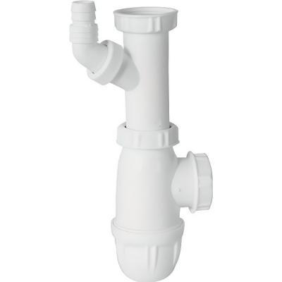 Siphon plastique 40X49 avec prise machine &agrave; laver et trop plein - 7255
