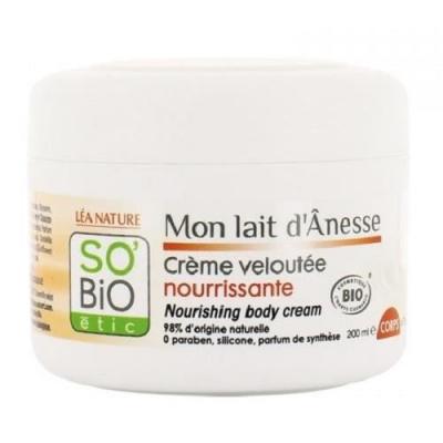 SO'BIO &Eacute;TIC Cr&egrave;me Nourrissante Corps au Lait d'Anesse - 200 ml