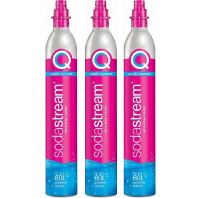 Lot de 3 cylindres de gaz co2 60l quick connect pour machine &agrave; gaz&eacute;ifier 3 x cylindre quick connect