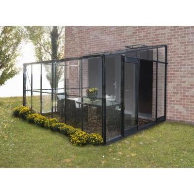V&eacute;randa en Verre et Aluminium Anthracite Solarium 7,22 m2