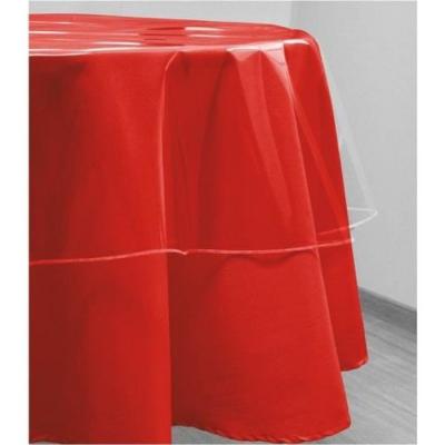 SOLEIL D'OCRE Nappe de table ronde Cristal 180 cm transparent