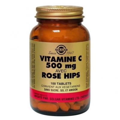 Solgar Vitamine C 500 mg Cynorrhodon 100 Comprim&eacute;s