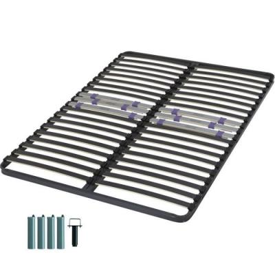 Sommier + pieds 140x190 2x20 lattes C223 50 x 8 mm Gris