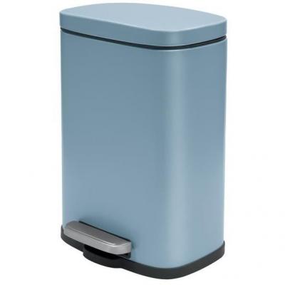 Poubelle &agrave; p&eacute;dale Acier akira 5L Fog Mat - Bleu - Spirella