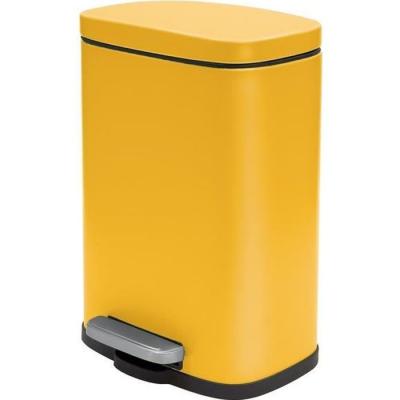 Spirella - Poubelle &agrave; p&eacute;dale Acier akira 5L Jaune Sun Mat - Jaune