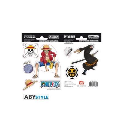 Abystyle ONE PIECE - Stickers - 16x11cm/ 2 planches - Luffy & Law- -