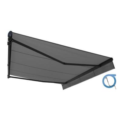 Store banne Monobloc EASY Gris Anthracite 4x3m Manuel - Toile Grise Anthracite