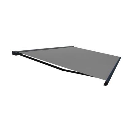 Store banne Coffre PROTECT 2 LED Gris 4,05x3,5m Motoris&eacute; + LED - Toile Grise