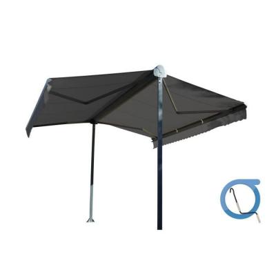 Store double pente GARDEN Gris Anthracite 4mx3mx2 Manuel - Toile Grise Anthracite