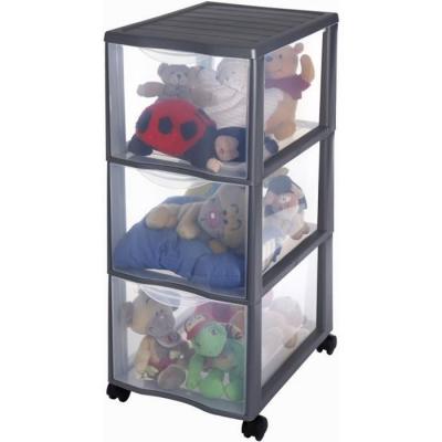 Tour de rangement Orgamix plastique , l.26 x P.36.5 x H.63.5 cm