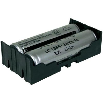 Support de piles pour 2 piles li-ion 18650