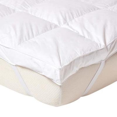 Surmatelas en plumes d'oies, 180 x 200 cm - Blanc - Homescapes