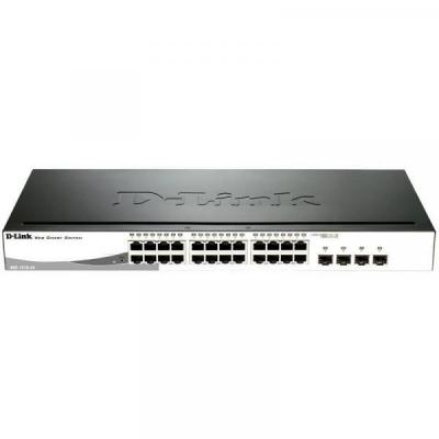 Commutateur semi-g&eacute;r&eacute; D-Link 20 ports Gigabit + 4 SFP combin&eacute;s