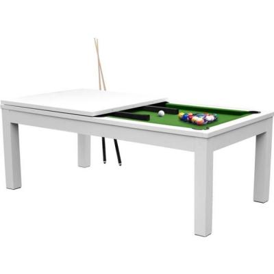 Rendez Vous Deco Table de Billard convertible blanche tapis vert