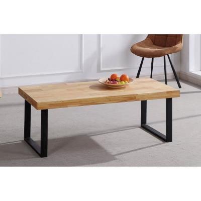 Table basse coloris noir / ch&ecirc;ne nordique, Longueur 120 x largeur 60 x hauteur 43,50 cm