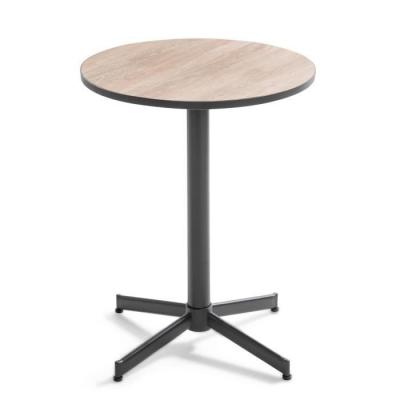 Table de jardin bistrot - 60 x 72 cm - Acier - Oviala - Marron