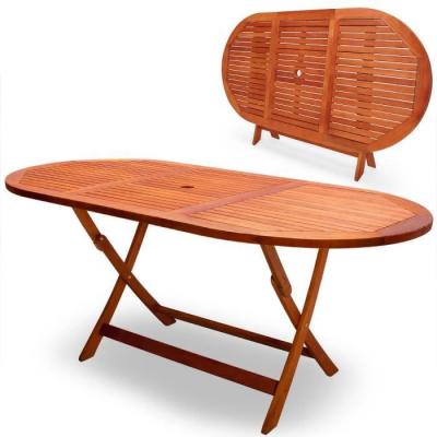 Table en bois d'acacia FSC&reg; Alabama 160x85x75cm pour jardin