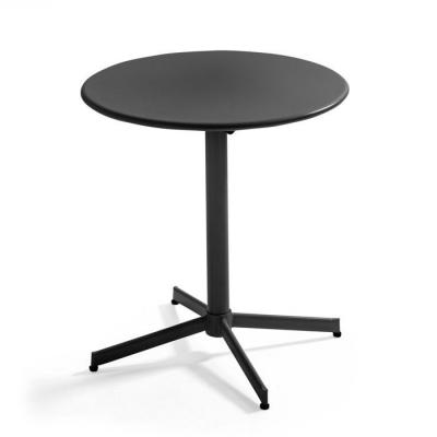 Table de jardin ronde bistro inclinable en acier anthracite - Palavas