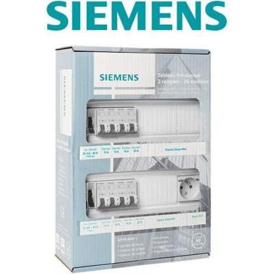 Siemens - tableau &eacute;lectrique pr&eacute;-&eacute;quip&eacute; 2 rang&eacute;es