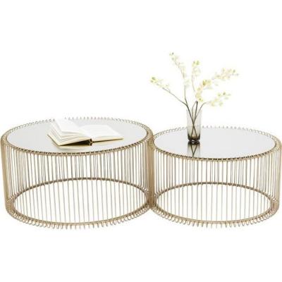 Set de 2 Tables Basses Dor&eacute; WIRE