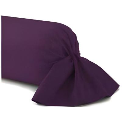 Taie de traversin / 100% coton 57 fils/cm&sup2; - prune - 45 x 185 cm
