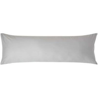 Taie de Traversin plat en coton 200 fils Gris Acier 50 x 140 cm Env.