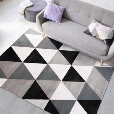 TAO SCANDI Tapis de salon - 150 x 220 cm - Polypropyl&egrave;ne - Noir