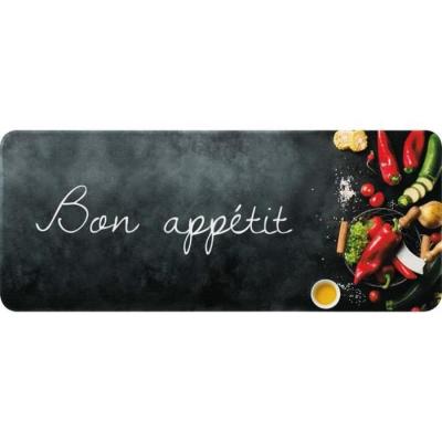 Tapis d&eacute;coratif multicouleur rectangulaire, l.50 x L.120 cm