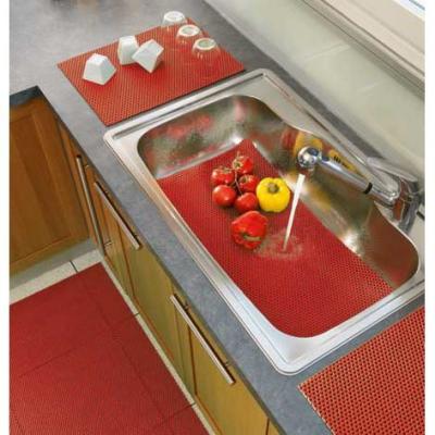 Decor Line 1740167 Tubulo Tapis Multi-Usages PVC Rouge 32 x 43 cm