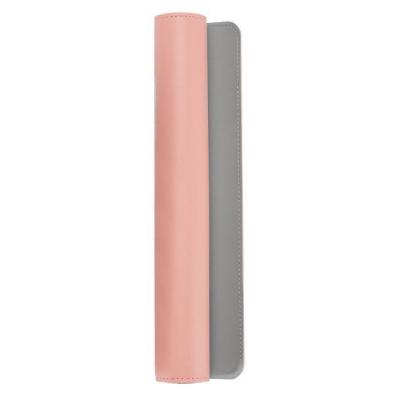 Tapis de souris XXL en PU r&eacute;versible, rose et gris. - Neuf