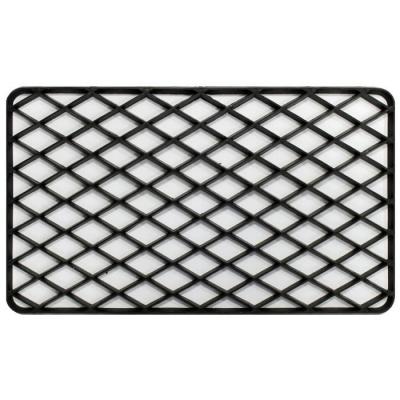 Douceur d'int&eacute;rieur Tapis Deco 1740424 Tapis d'Entr&eacute;e Rectangle PVC Noir 34 x 58 cm