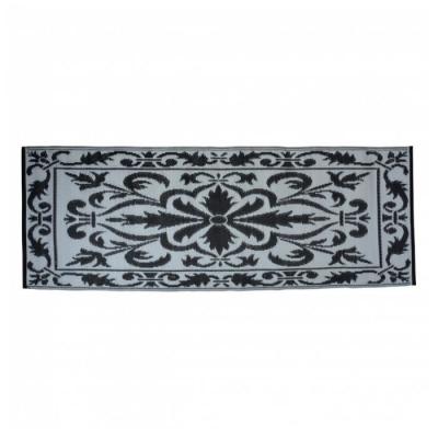 Tapis - Tapis de balcon r&eacute;versible - L 197,5 x l 72,4 cm - Noir