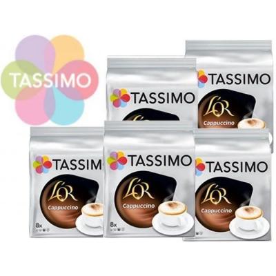 TASSIMO Caf&eacute; Dosettes LOr Cappuccino - Lot de 5 x 8 boissons