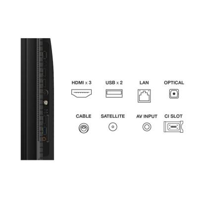TV QLED Tcl 85C69B 215 cm 4K UHD 2024 Aluminium bross&eacute; 