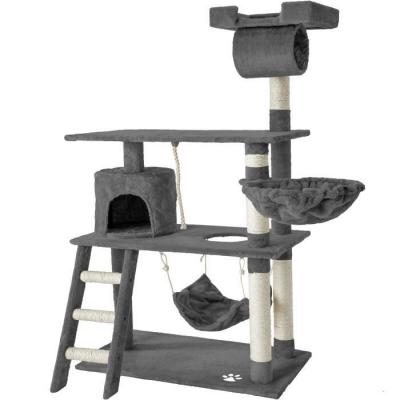 TecTake Arbre &agrave; chat MARCEL 141 cm - gris