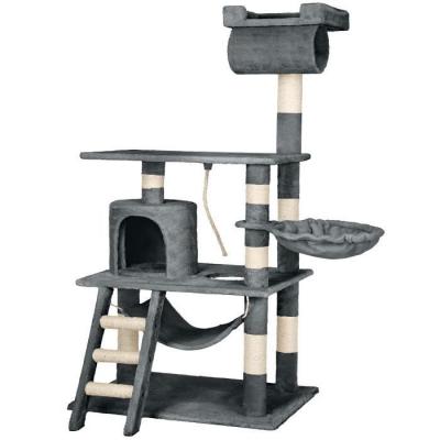 TecTake Arbre &agrave; Chat STOKELEY 141 cm - gris