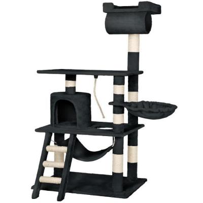 TecTake Arbre &agrave; Chat STOKELEY 141 cm - noir