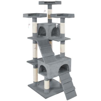 TecTake Arbre &agrave; chat BARNEY 170 cm - gris